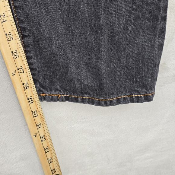 Levis 569 Jeans Mens 33x32 (Fits 34x29) Gray Loose Straight Fit Flap Pocket - Picture 13 of 16